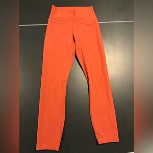 Lululemon Rust Leggings with Hawaii Design